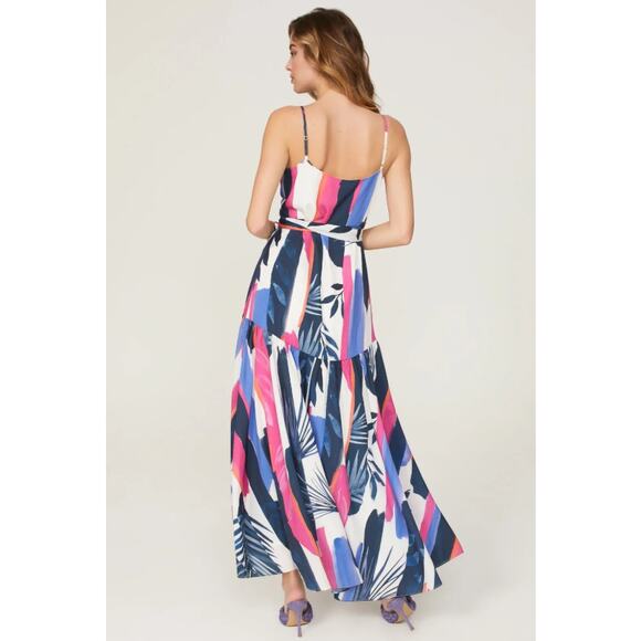 Anthropologie Hutch Botanical Print Maxi Wrap Dress Women's XS Cruise Resort - Picture 3 of 14